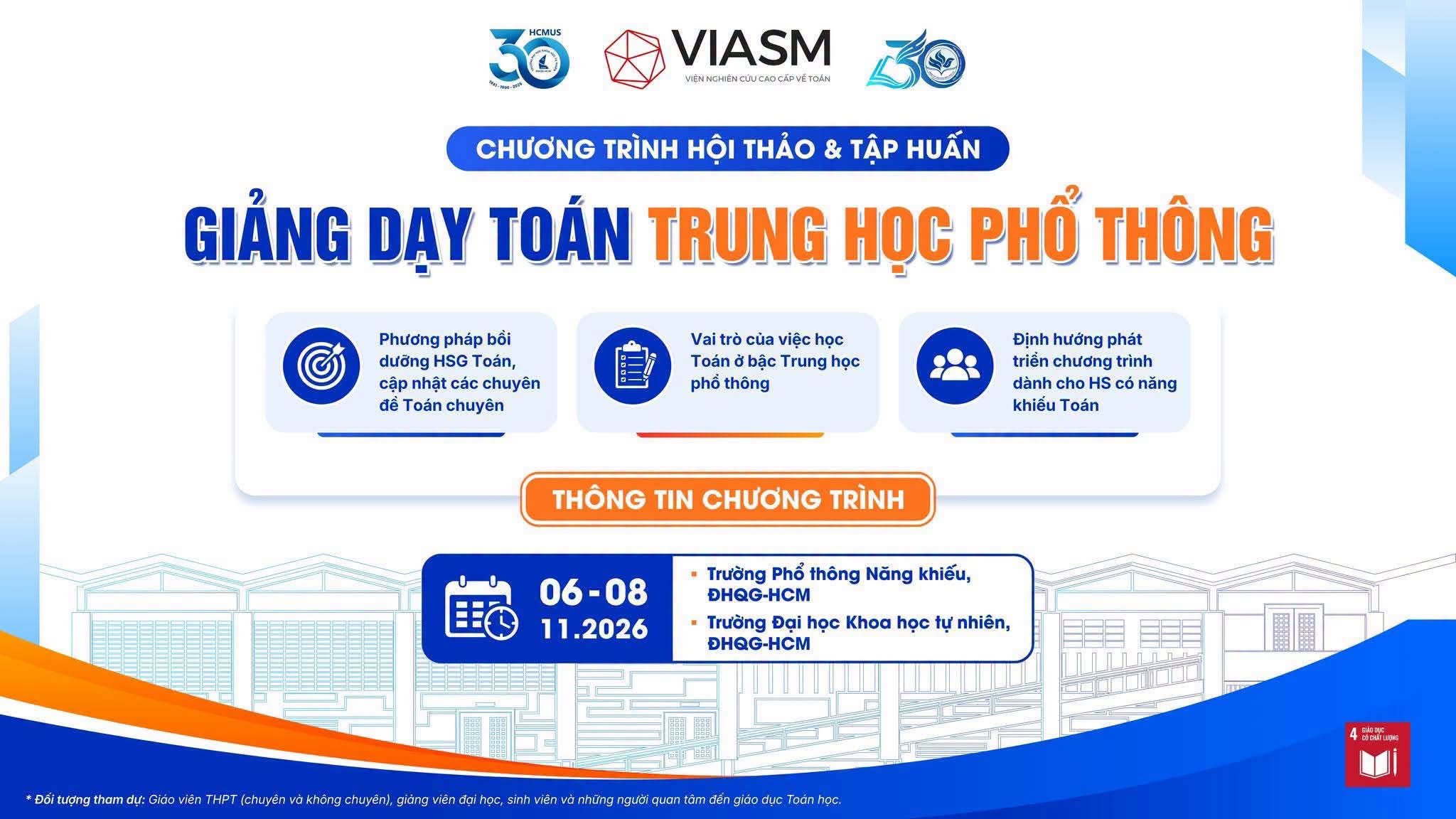 Hội thảo và Tập huấn giảng dạy Toán THPT năm 2026